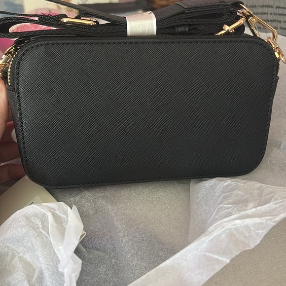 NWT Valentino Orlandi Black and Gold Crossbody Bag with Pyramid Studs - Picture 4 of 6